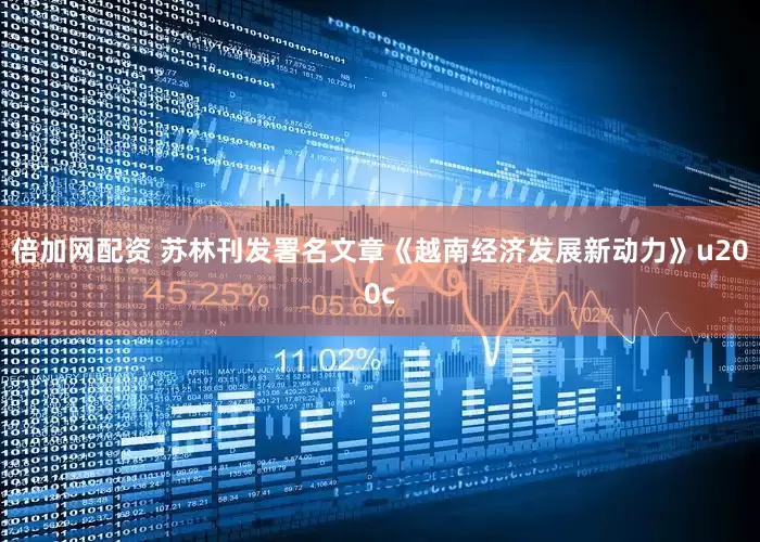倍加网配资 苏林刊发署名文章《越南经济发展新动力》u200c